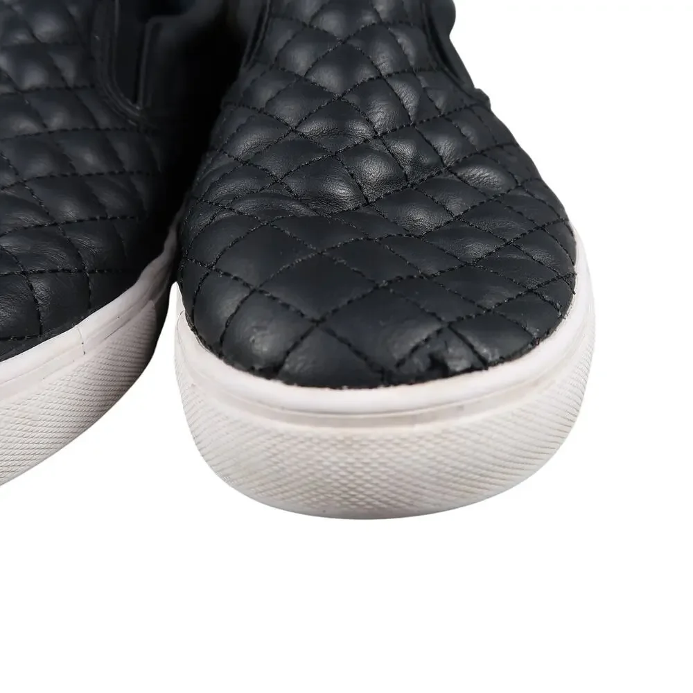Daily Shoes Womens 11 Sneakers Slip On Quilted Black Casual Trainers Lifestyle